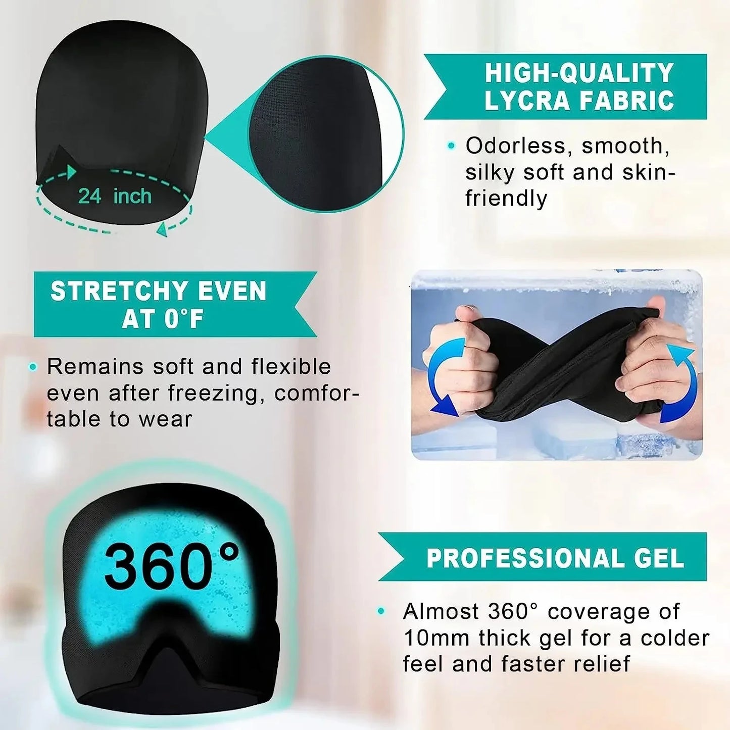 Casque Gel Thérapeutique – Soulage Migraine & Stress”